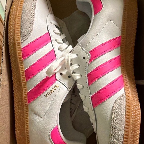 adidas Shoes - Adidas Women's Samba White and Pink Sneakers women’s size 8